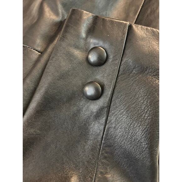 Vintage Ladies Lony G Leather Double Breasted Leather Jacket 3/4 sleeve size 12 - Picture 8 of 8